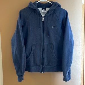 Nike zip up with hood, size M